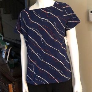 Liz Claiborne Petite American Navy Shirt MEDIUM